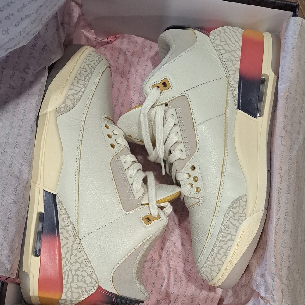 Jordan 3 Retro J Balvin Medellin Sunset Sz 10 GREAT CONDITION 9.5 / 10